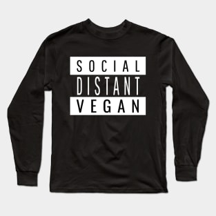 Funny Social Vegan Distancing Long Sleeve T-Shirt